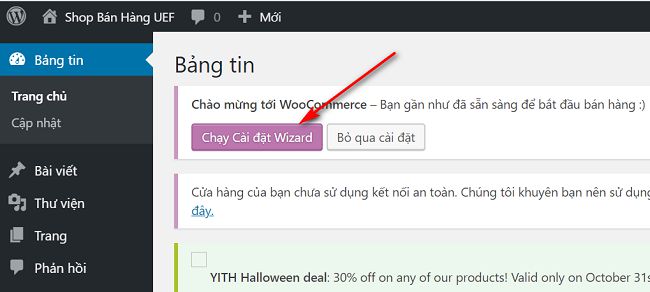cài đặt cấu hình woocommerce