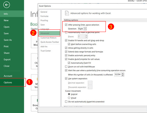 chon khu vuc nhap du lieu