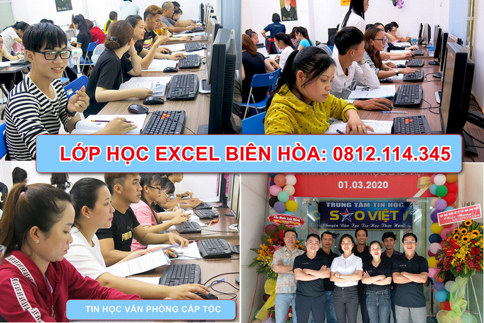 học excel cấp tốc tại biên hòa