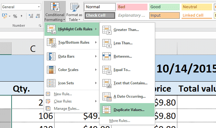 dinh dang co dieu kien