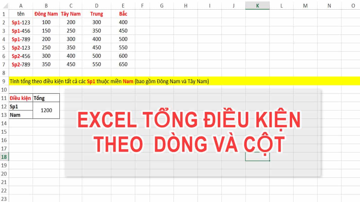 Tinh Tổng Theo điều Kiện Cả Dong Va Cột Trong Excel Blog Dạy Tin Học 5 21