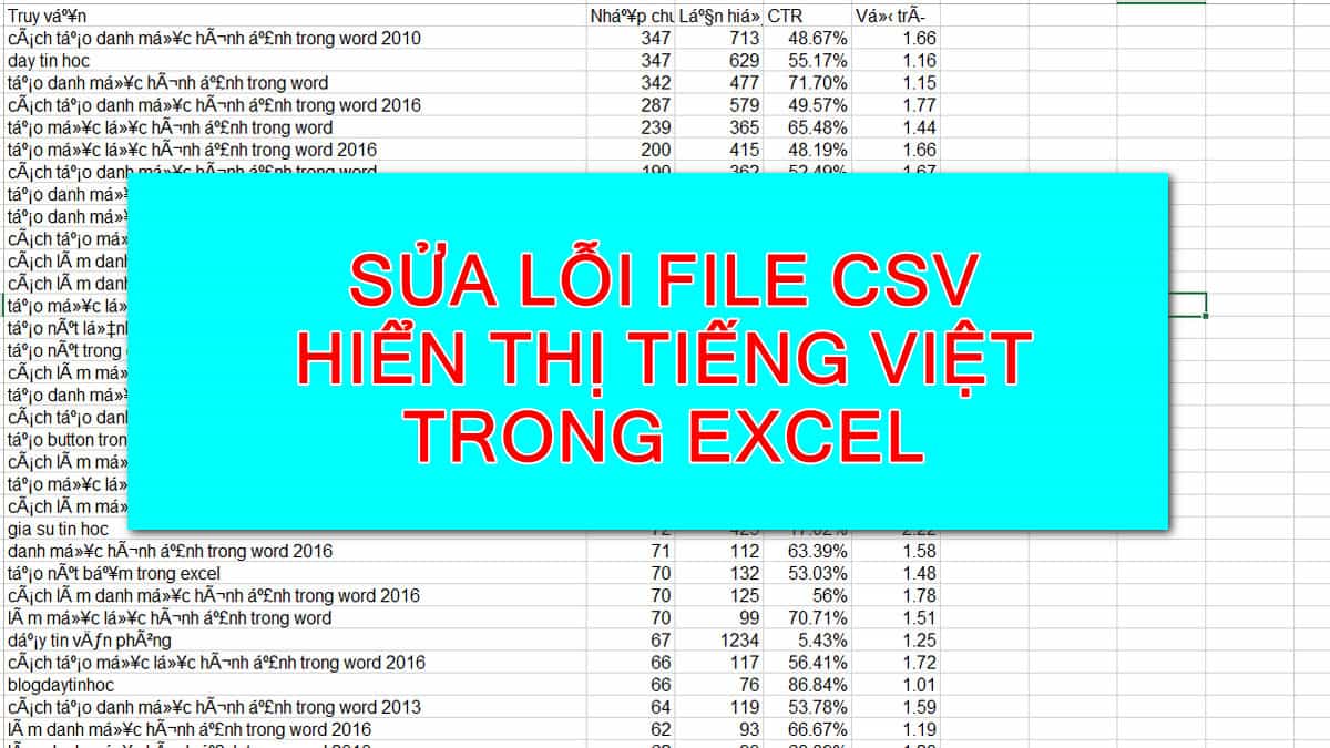 Bạn gặp vấn đề khi mở file CSV trong Excel vì lỗi Font Tiếng Việt? Chúng tôi hiểu được sự khó khăn của bạn và muốn giúp bạn khắc phục vấn đề này một cách nhanh chóng và tiện lợi nhất. Hãy để chúng tôi mang đến cho bạn chất lượng dịch vụ tốt nhất và giải quyết nhanh chóng các vấn đề của bạn.