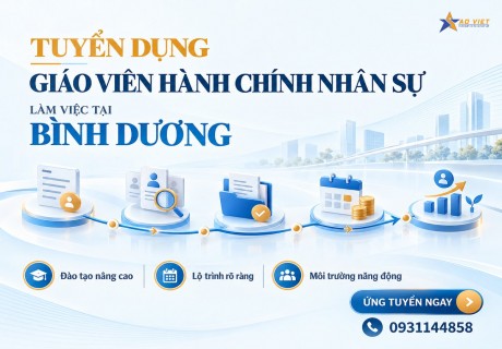 Tuyển dụng Giáo viên dạy Hành chính Nhân sự tại Bình Dương