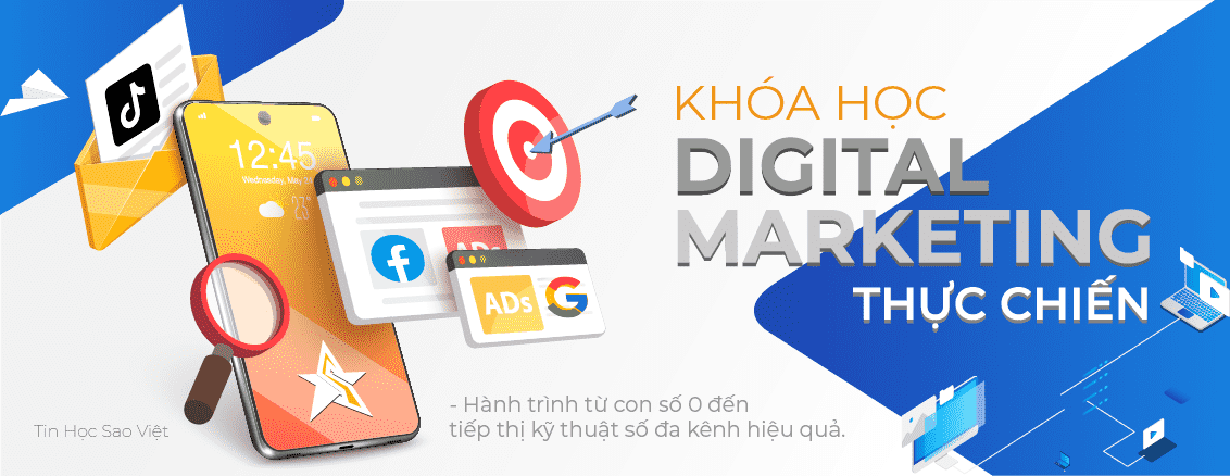 khóa học marketing online google ads, facebook ads, thiết kế website, SEO
