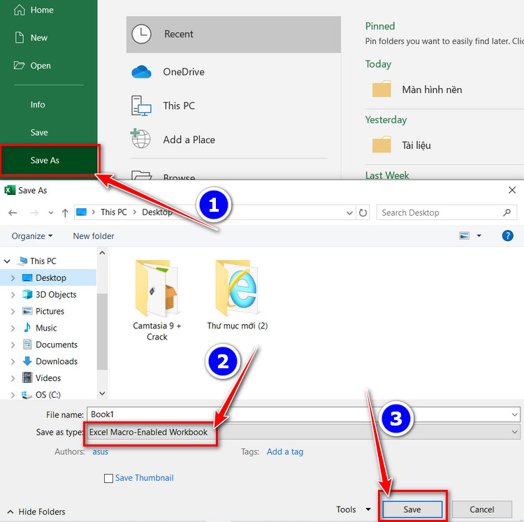 lưu file trước khi thực hành