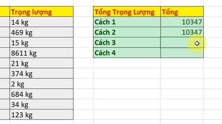 kết quả sau khi sử dụng hàm left và find