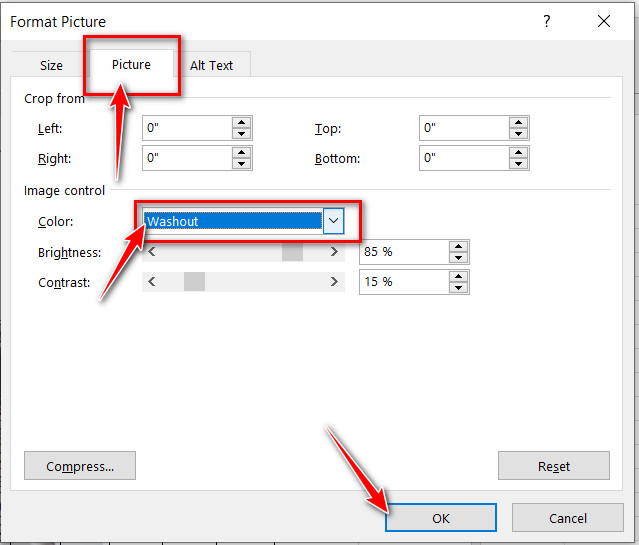 tùy chỉnh độ mờ logo