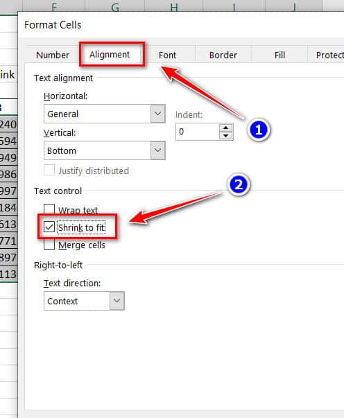 chọn shrink to fit