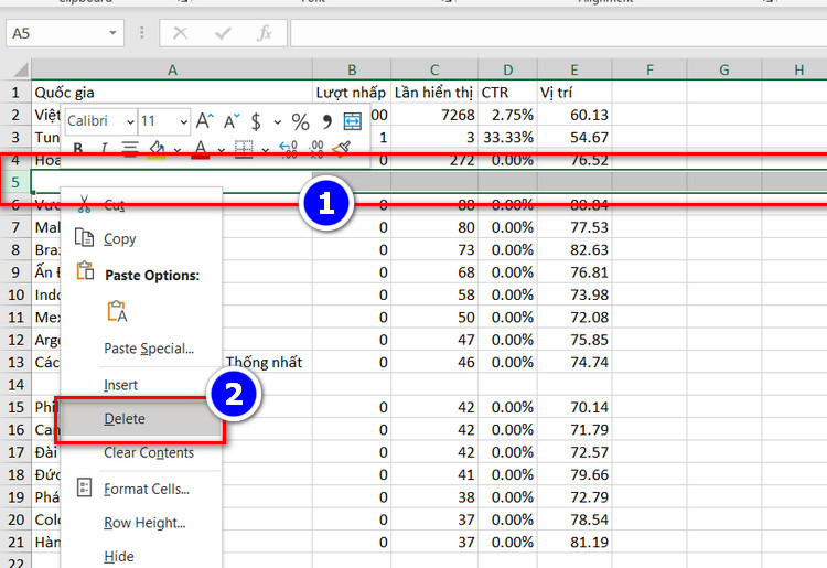 Những bước xóa hàng trống trong Excel chỉ với vài thao tác đơn giản đã trở nên dễ dàng hơn bao giờ hết. Với các công cụ mới và tính năng cải tiến, việc định dạng bảng tính trở nên nhanh chóng và tiết kiệm thời gian hơn bao giờ hết. Hãy xem hình ảnh để biết thêm chi tiết.