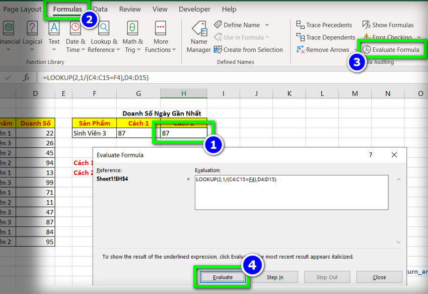 kiểm tra các bước