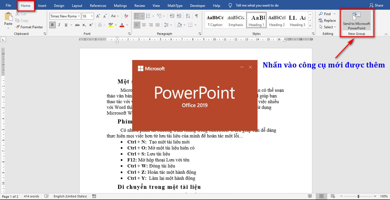 Chuyển file Word qua PowerPoint