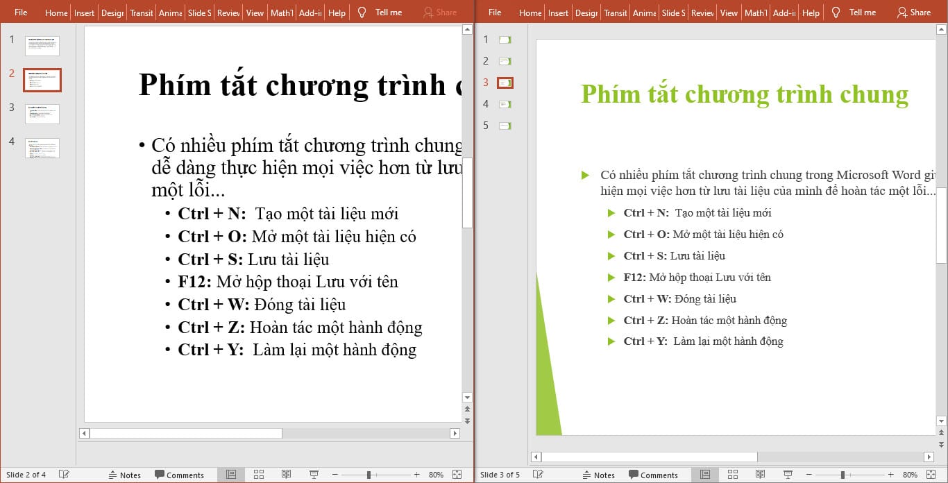 Thiết kế Slide cho nội dung được chuyển từ Word
