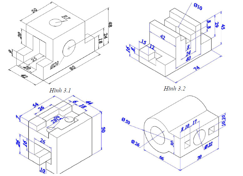 Bài Tập Học Vẽ 3D  Thư Viện Bài Tập Dành Cho Bạn  CADCAMCNC