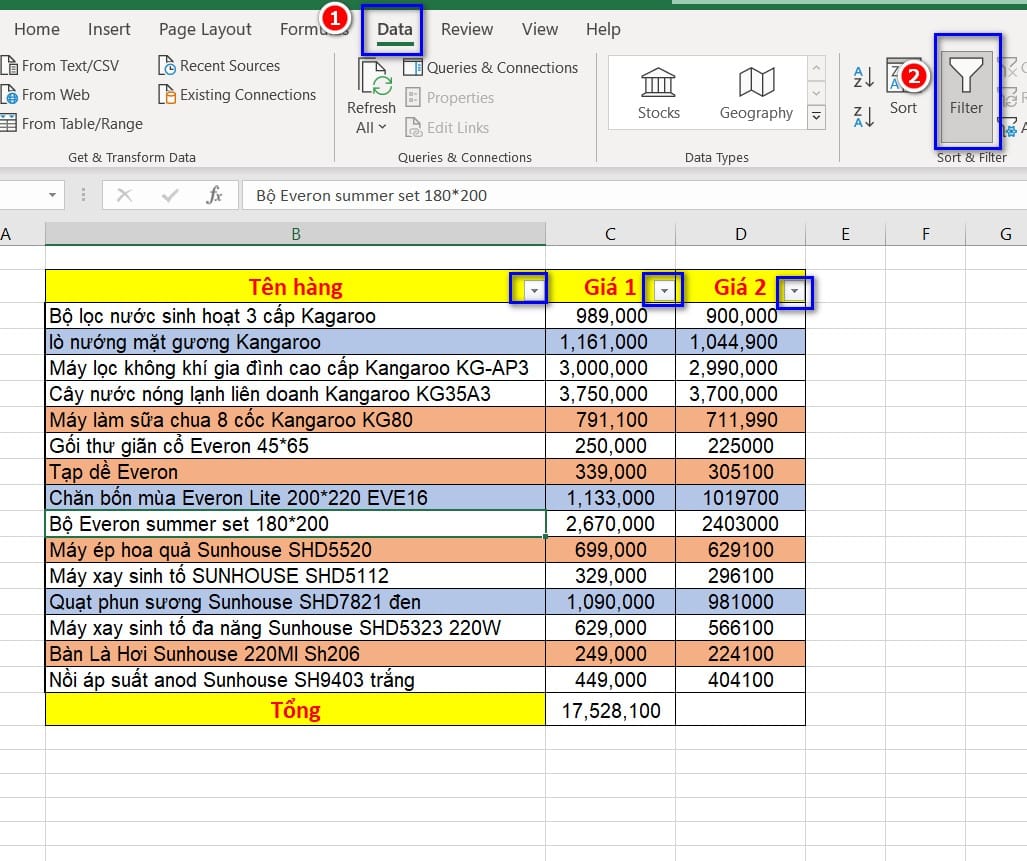 4 bước cơ bản để tô màu cột xen kẽ trong Microsoft Excel