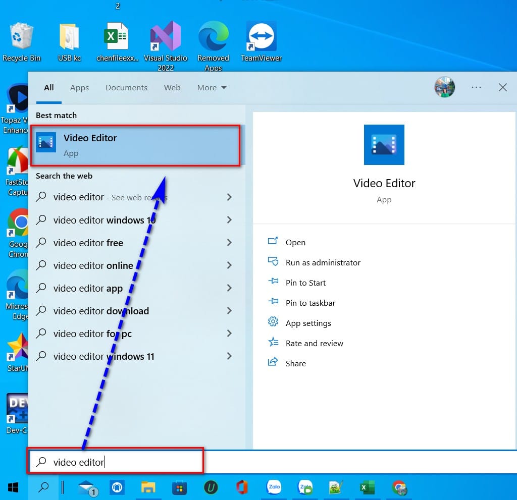 hình ảnh gõ từ video editer