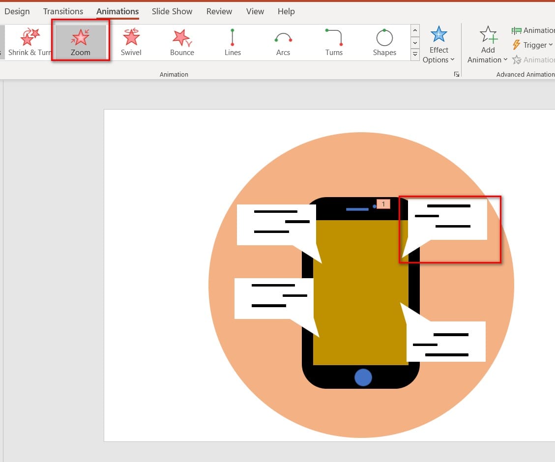 hình ảnh chọn hiệu ứng zoom