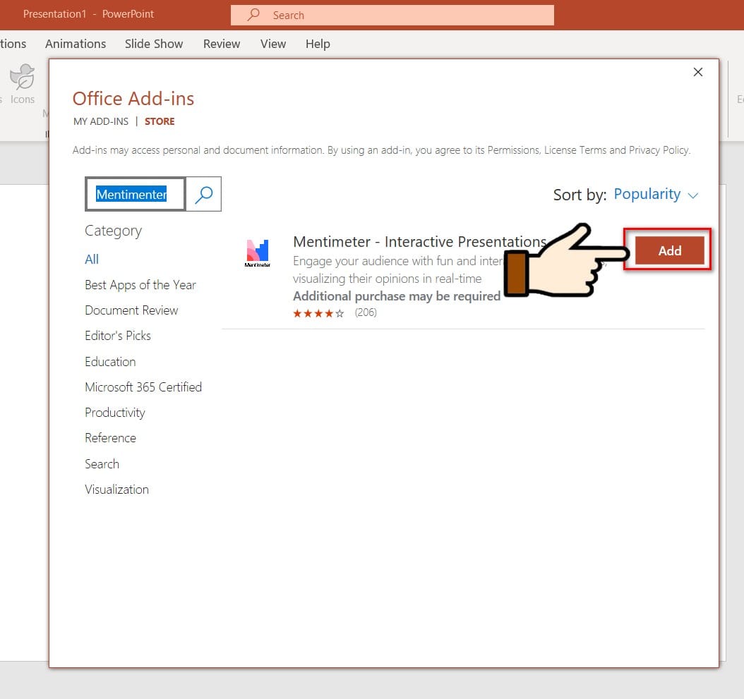 hình cài đặt add in memtimenter