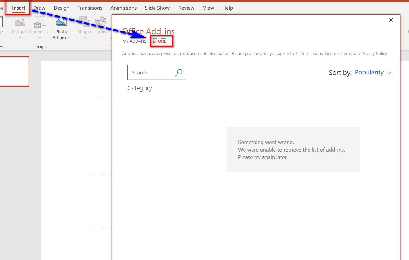 hình ảnh chọn add ins store