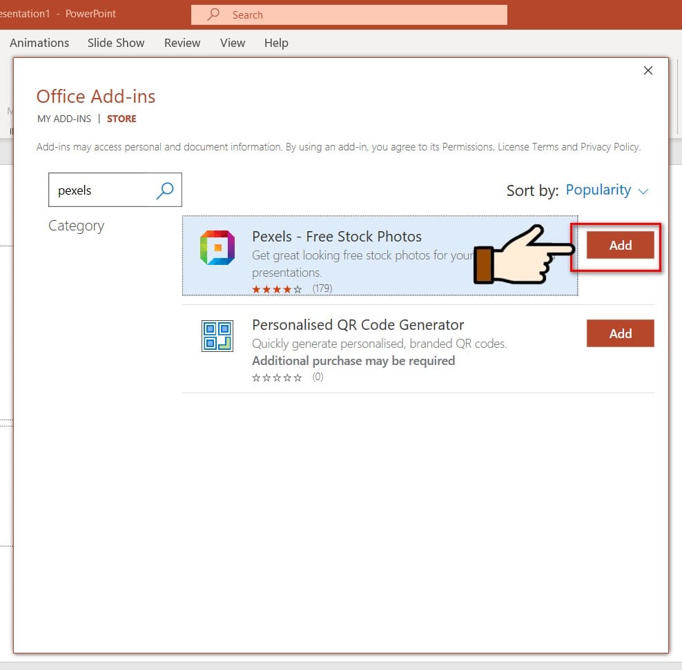 hình ảnh kích chọn add