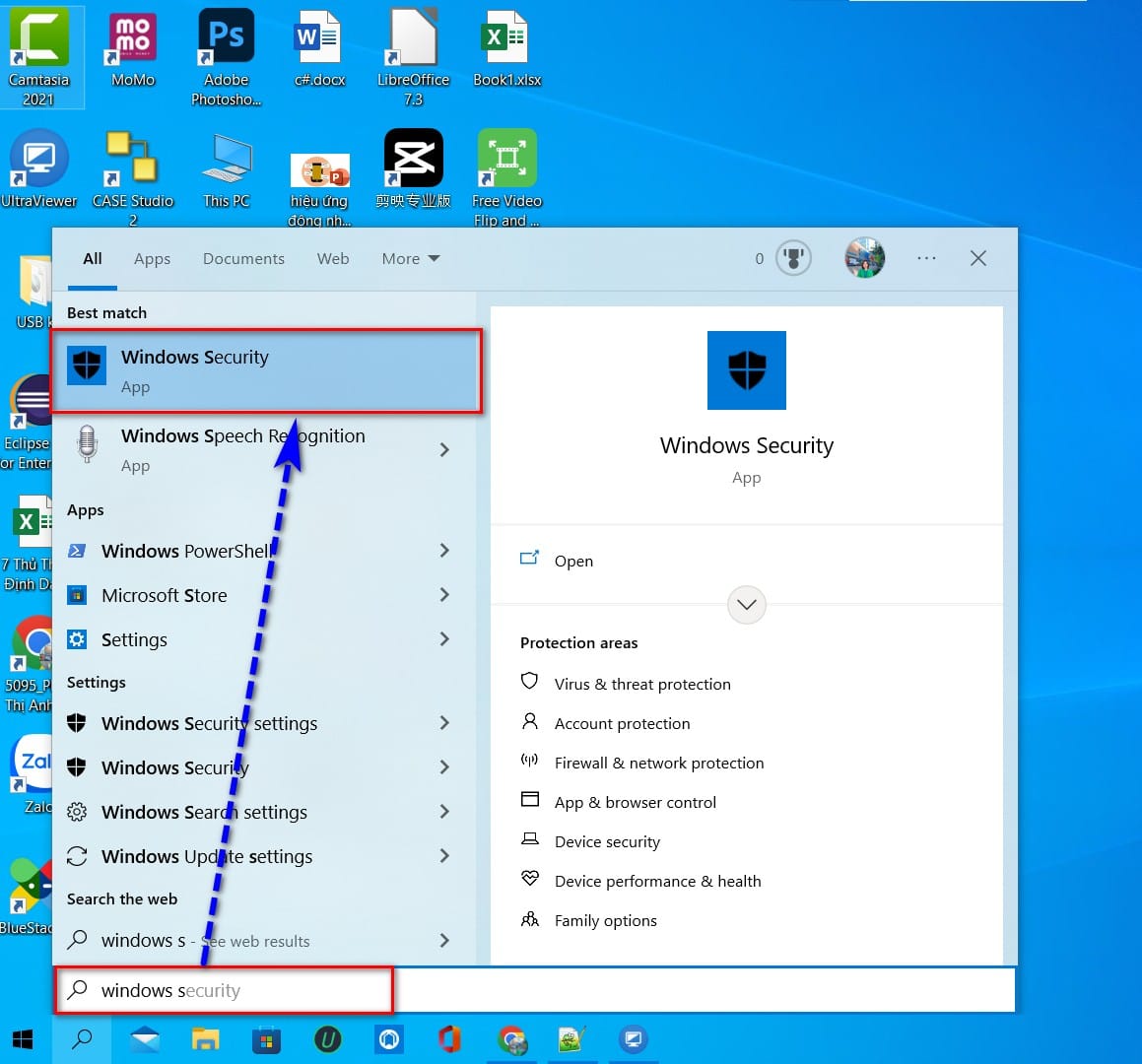 hình ảnh gõ windows security