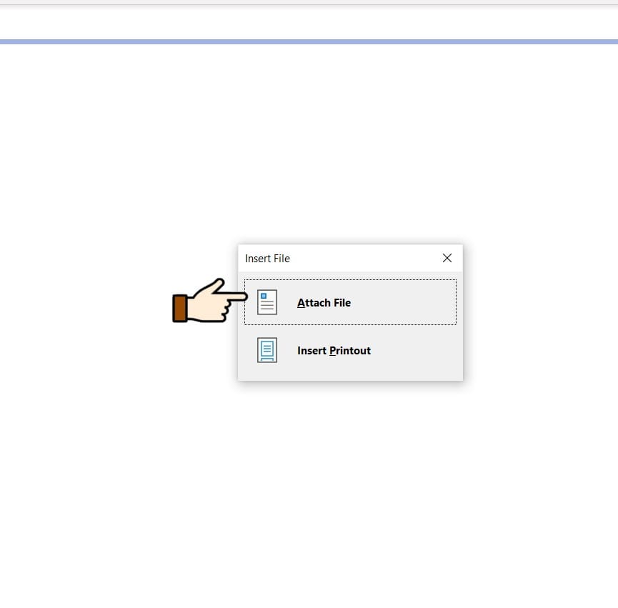hình chọn attach file
