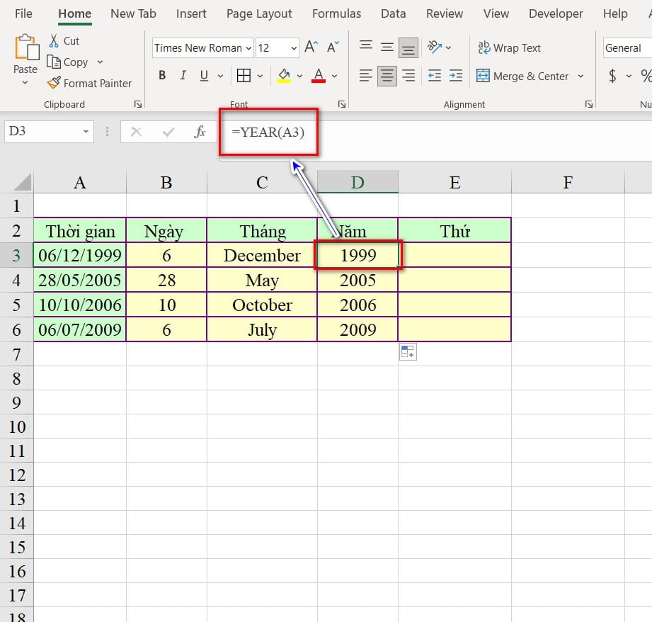 hình trích xuất năm