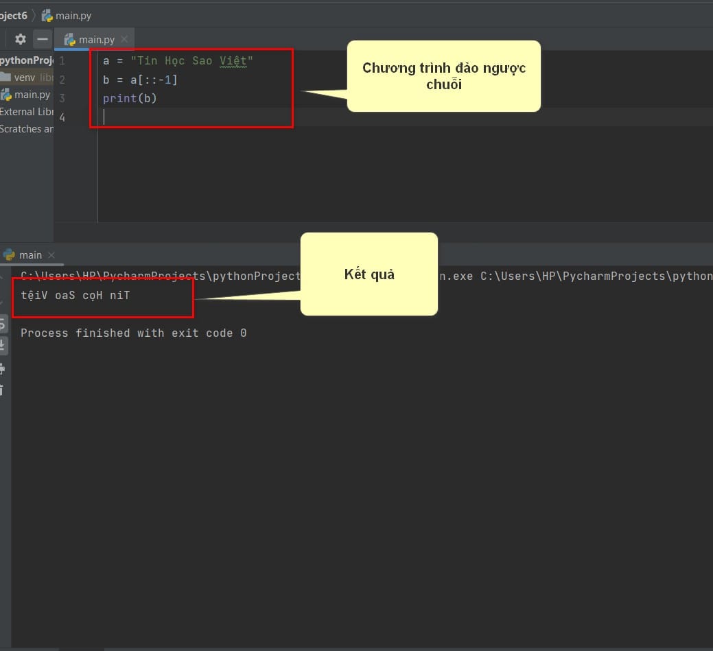 chương trình đảo ngược chuỗi