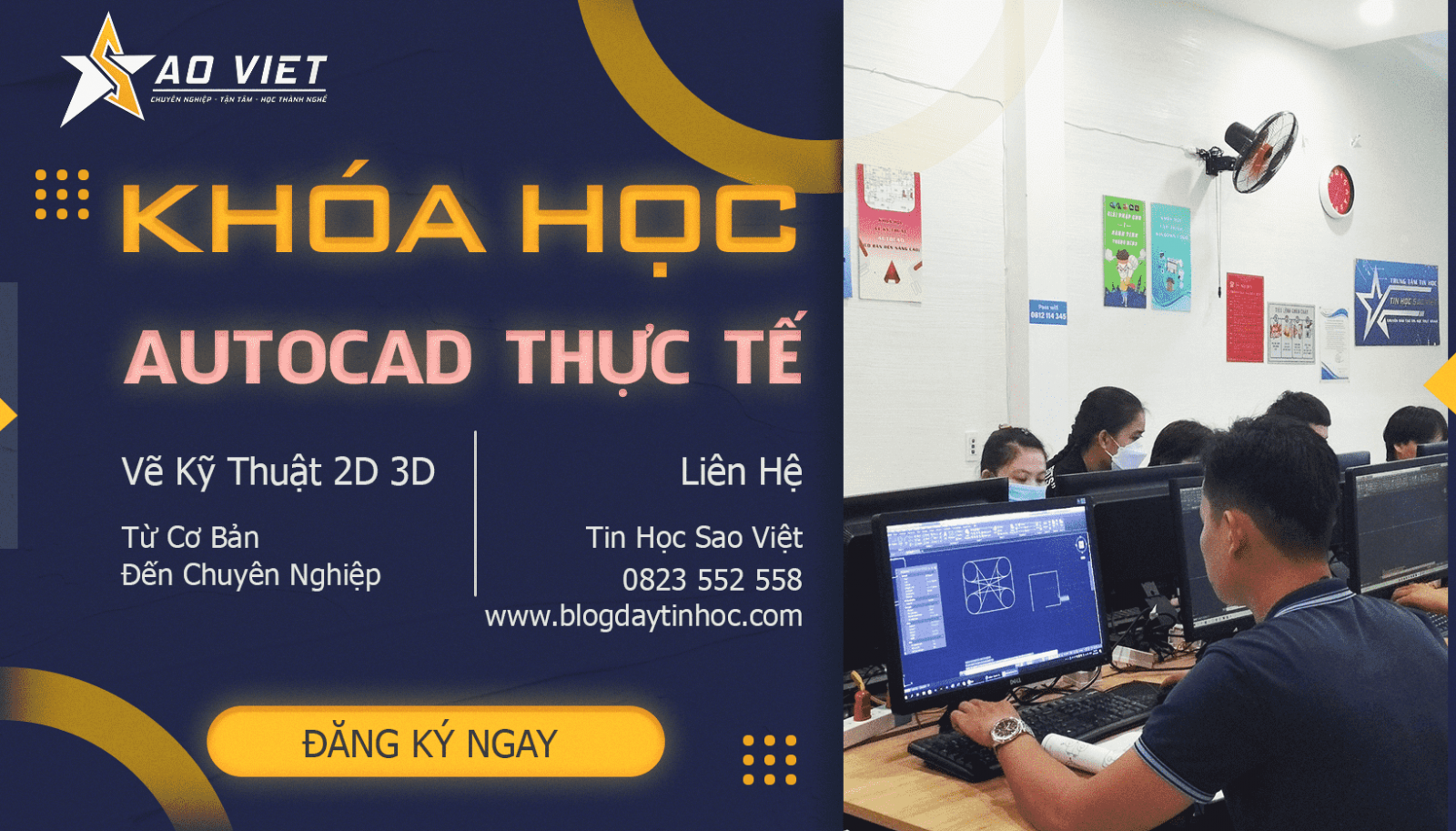 Khóa học AutoCAD ở Hà Đông Hà Nội là cơ hội tuyệt vời để bạn học các kỹ năng cần thiết để trở thành một kỹ sư thiết kế chuyên nghiệp. Với các giảng viên có kinh nghiệm và phương pháp giảng dạy đa dạng, bạn sẽ có được sự tự tin để thiết kế những tác phẩm đáng ngưỡng mộ. Nhấn vào hình ảnh để tìm hiểu thêm.