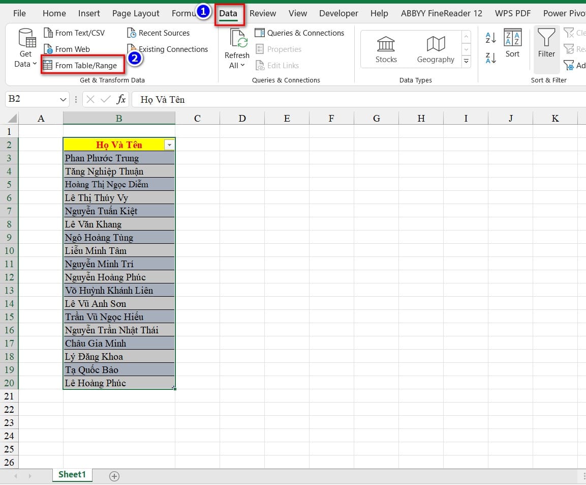 hình ảnh dùng chọn from table range