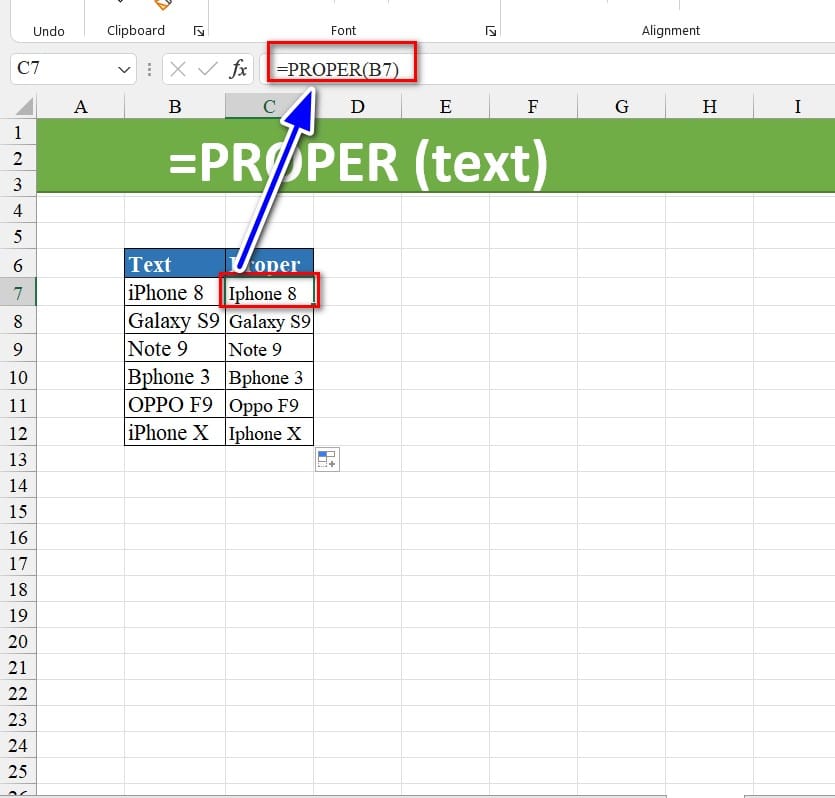 hình ảnh dùng hàm proper