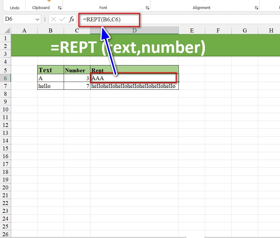 hình ảnh dùng hàm rept