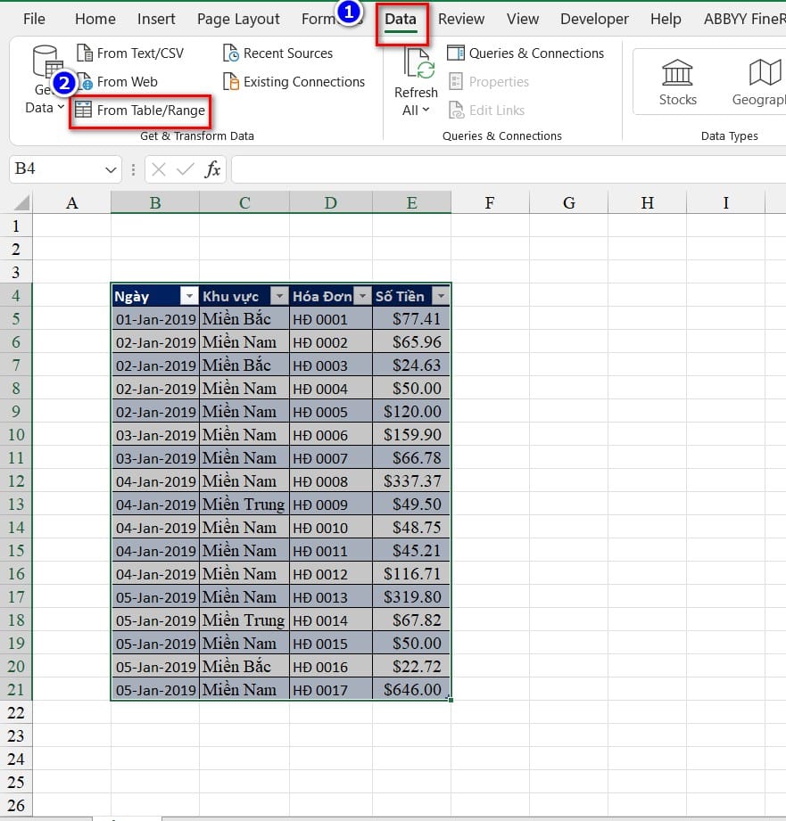 hình ảnh chọn from table range