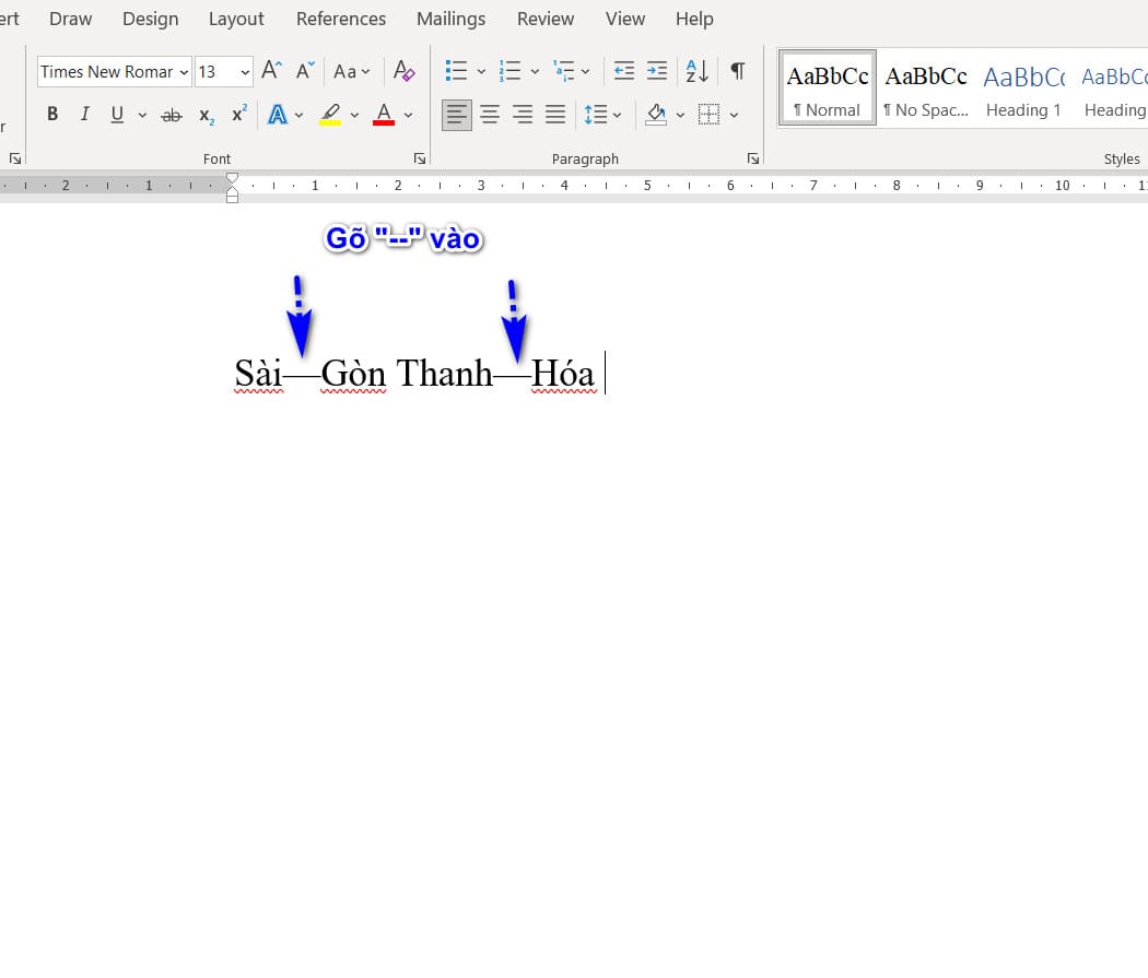 hình ảnh gạch nối 2 từ