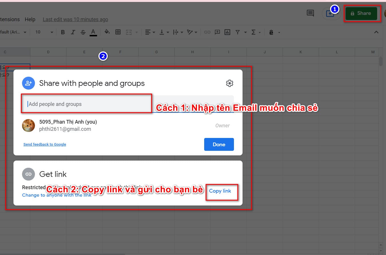 hướng dẫn chia sẻ dữ liệu