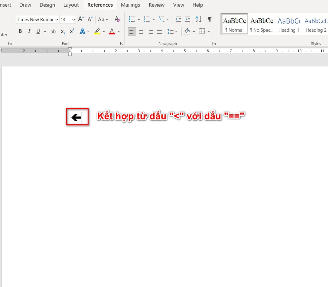 hình ảnh tạo dấu mũi tên trái