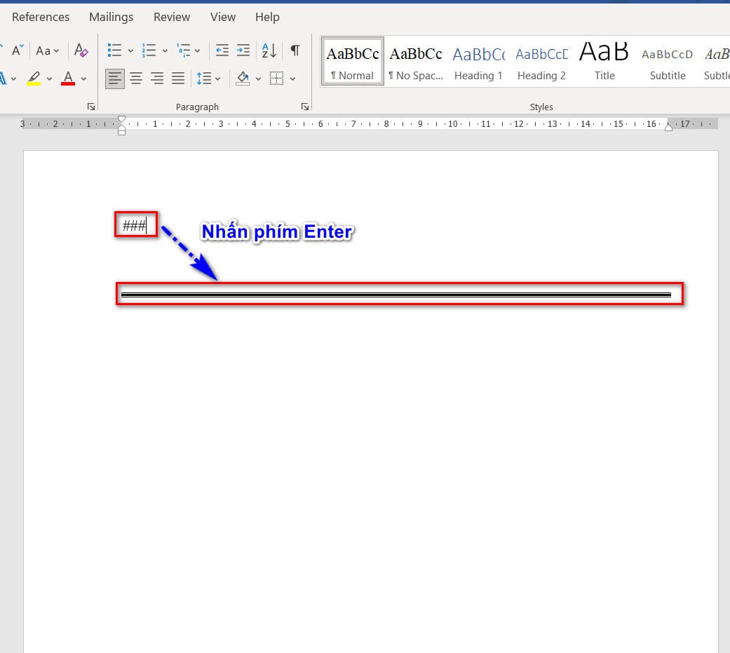 hình tạo ra đường kẻ ba