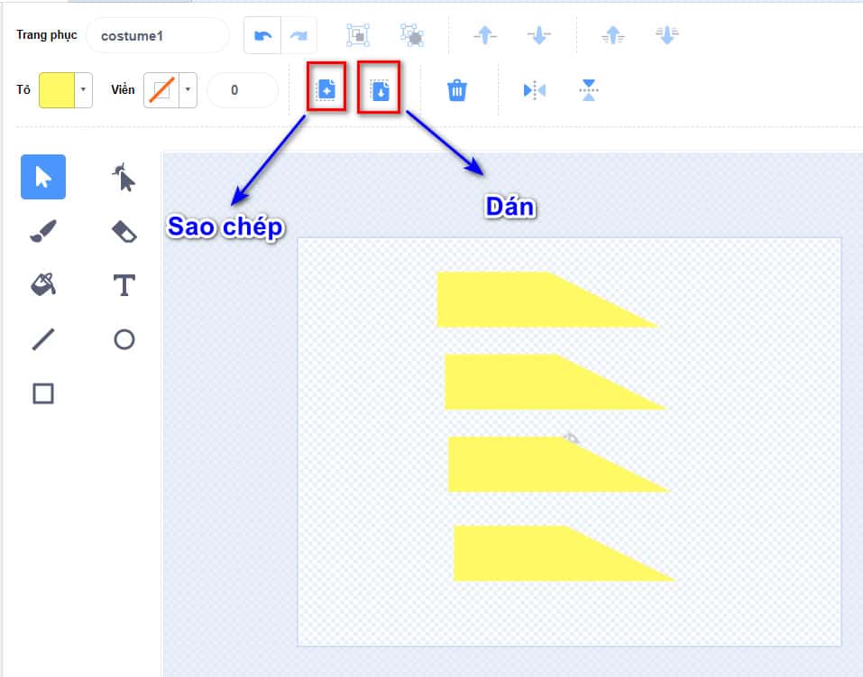 sao chép ra nhiều cánh chong chóng