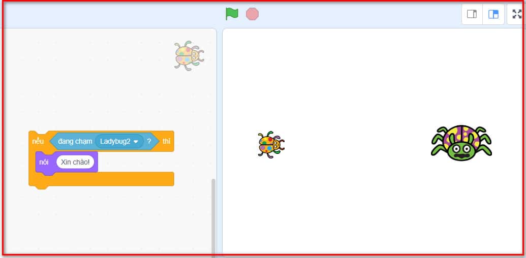 điều khiển chú bọ rùa nói câu xin chào