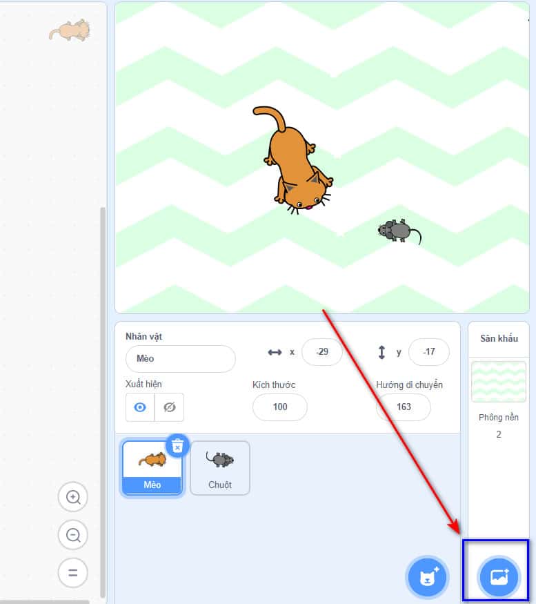 Tạo phông nền cho nhân vật