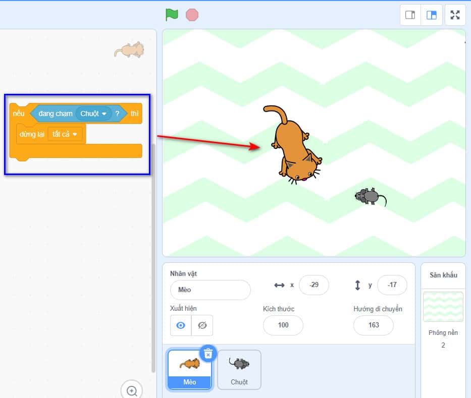 Hành động bắt chuột