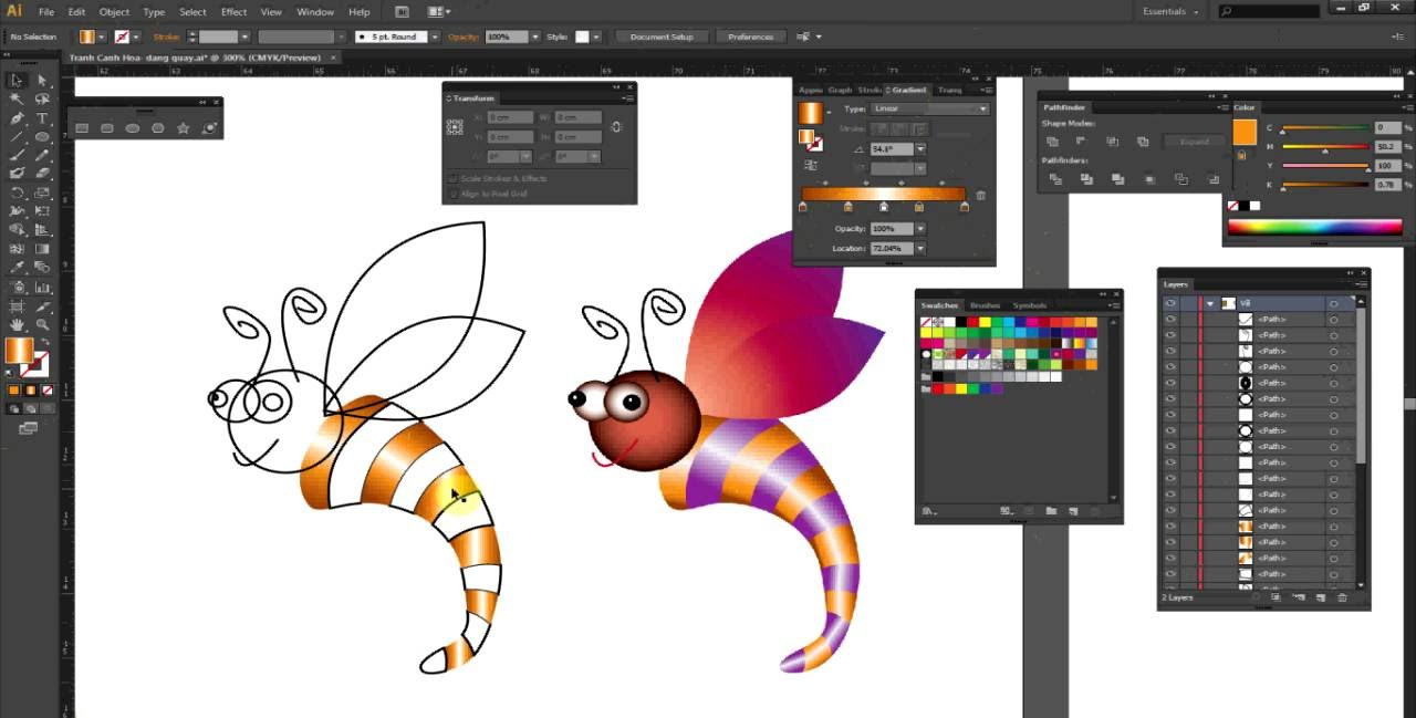 Thiết kế đẹp illustrator