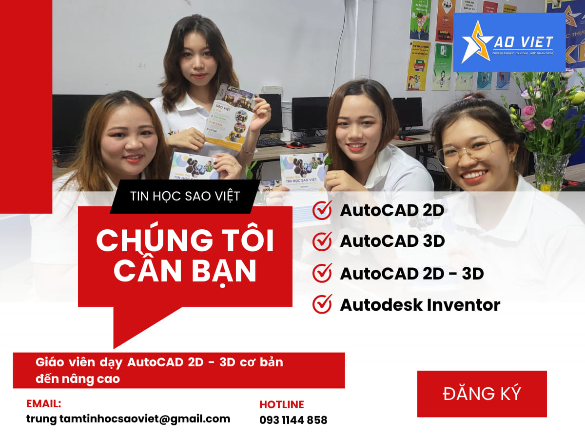 Tuyển dụng giáo viên dạy AutoCAD tại TPHCM