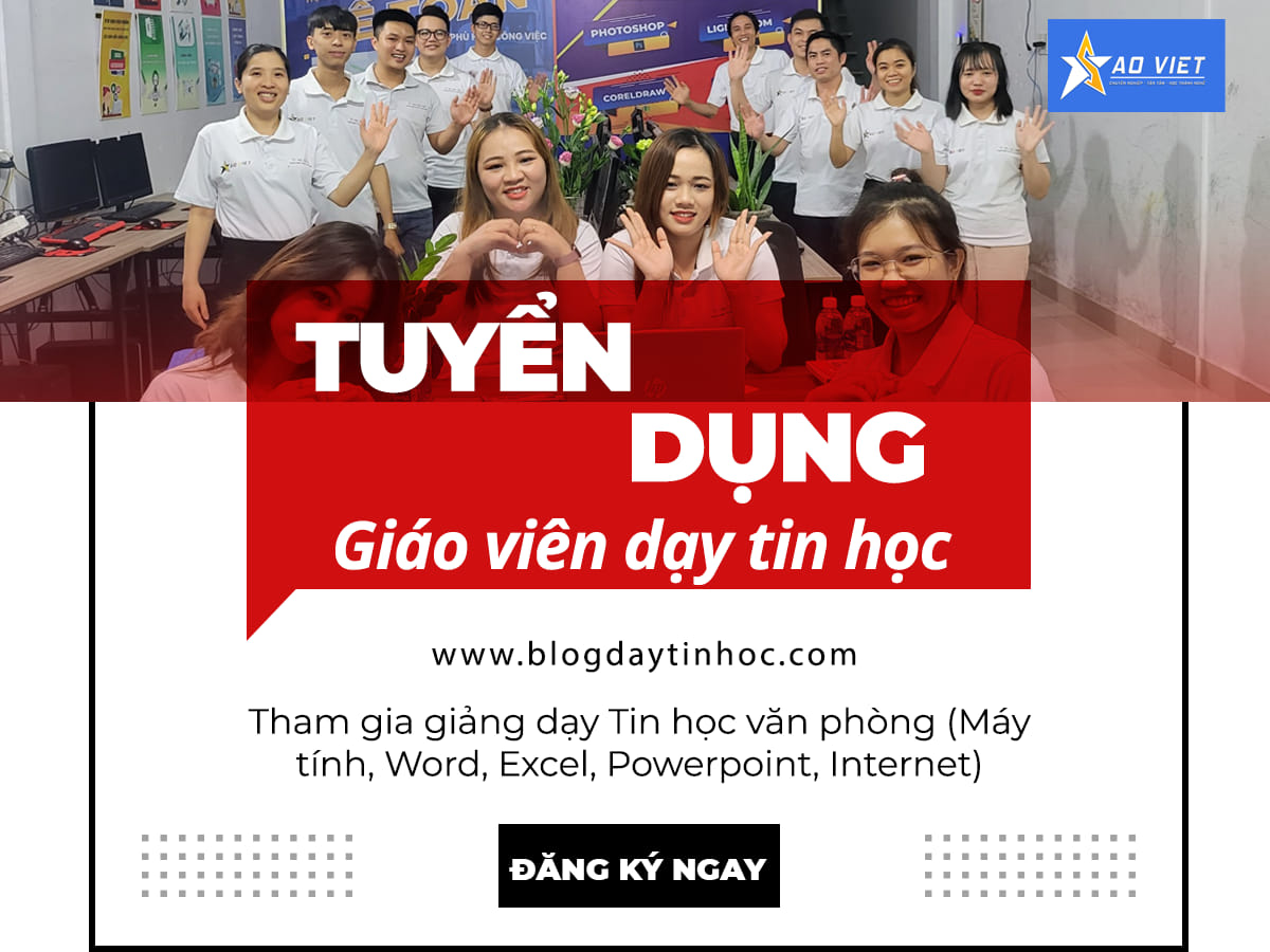 Tuyển dụng giáo viên dạy tin học văn phòng tại TPHCM