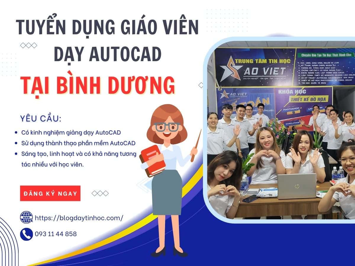 tuyển dụng giáo viên autocad Bình Dương