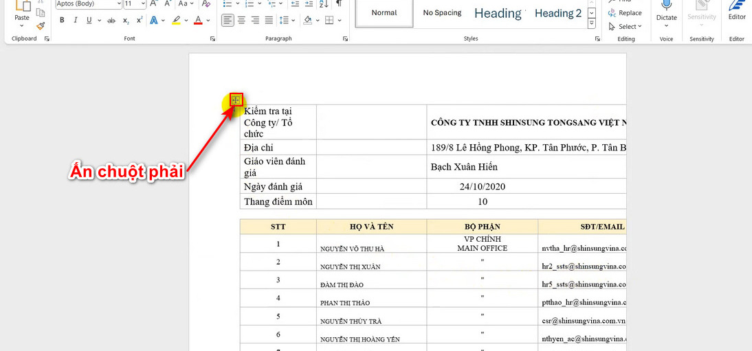 bước 1 rê chuột vào icon