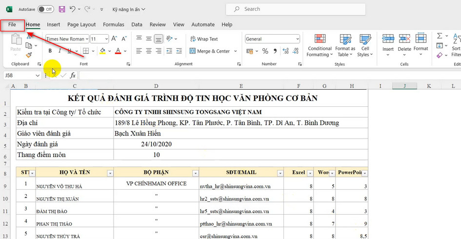 bước 1 chọn vào file