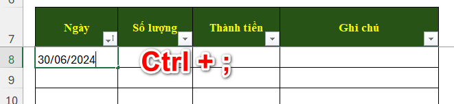 Nhập ngày tháng tự động