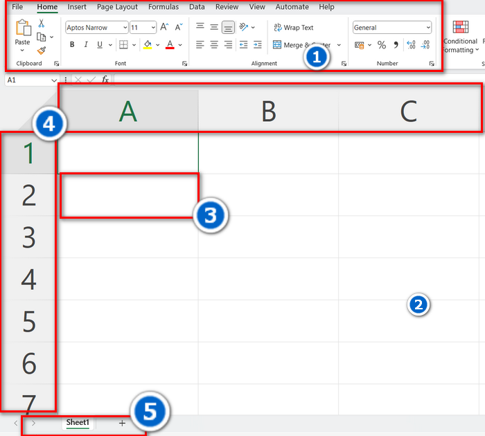 Giao diện Excel