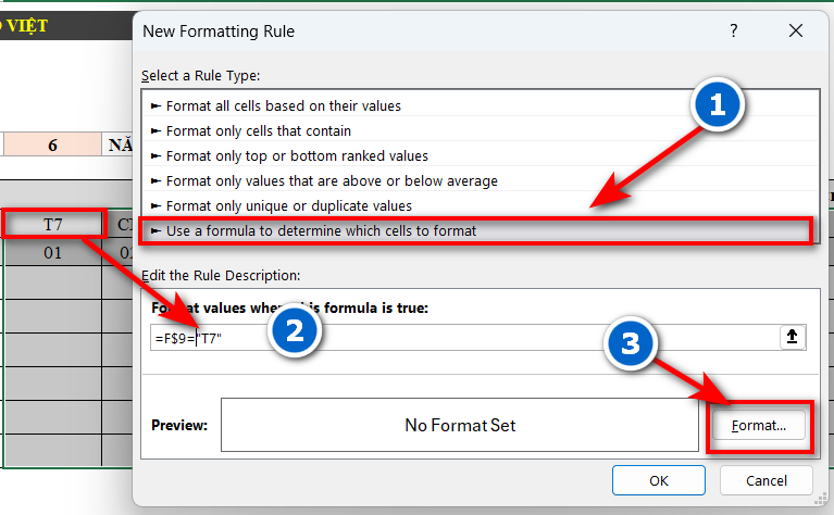 Chọn vào ô đầu tiên và nhập như hình
