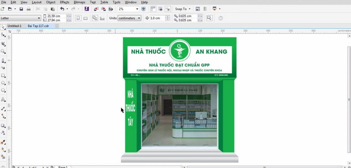 Sản phẩm 1 của học viên coreldraw tại TPHCM